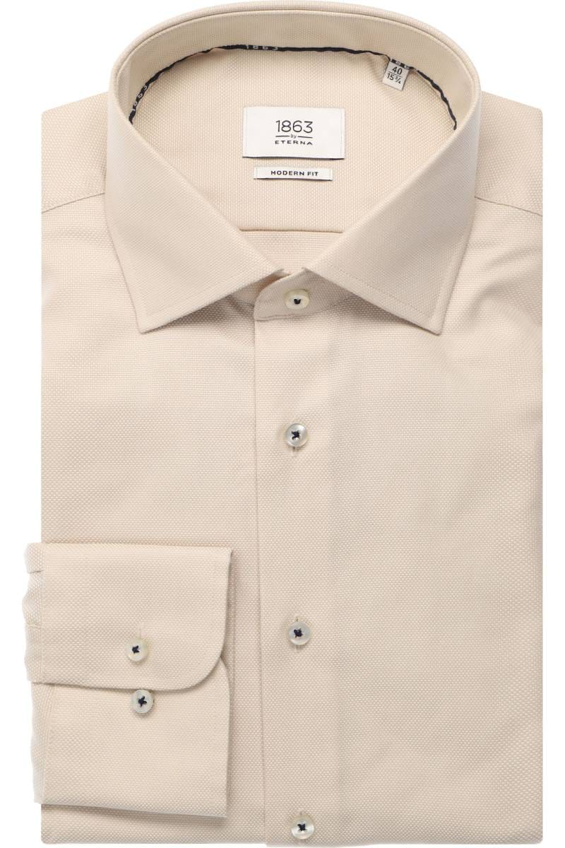ETERNA 1863 Modern Fit Hemd champagner, Strukturiert