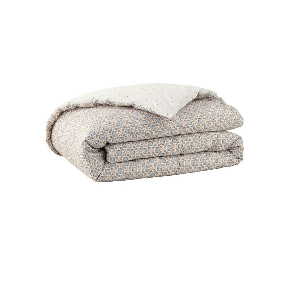 GALADRIEL - Housse de couette en percale de coton beige 260x240