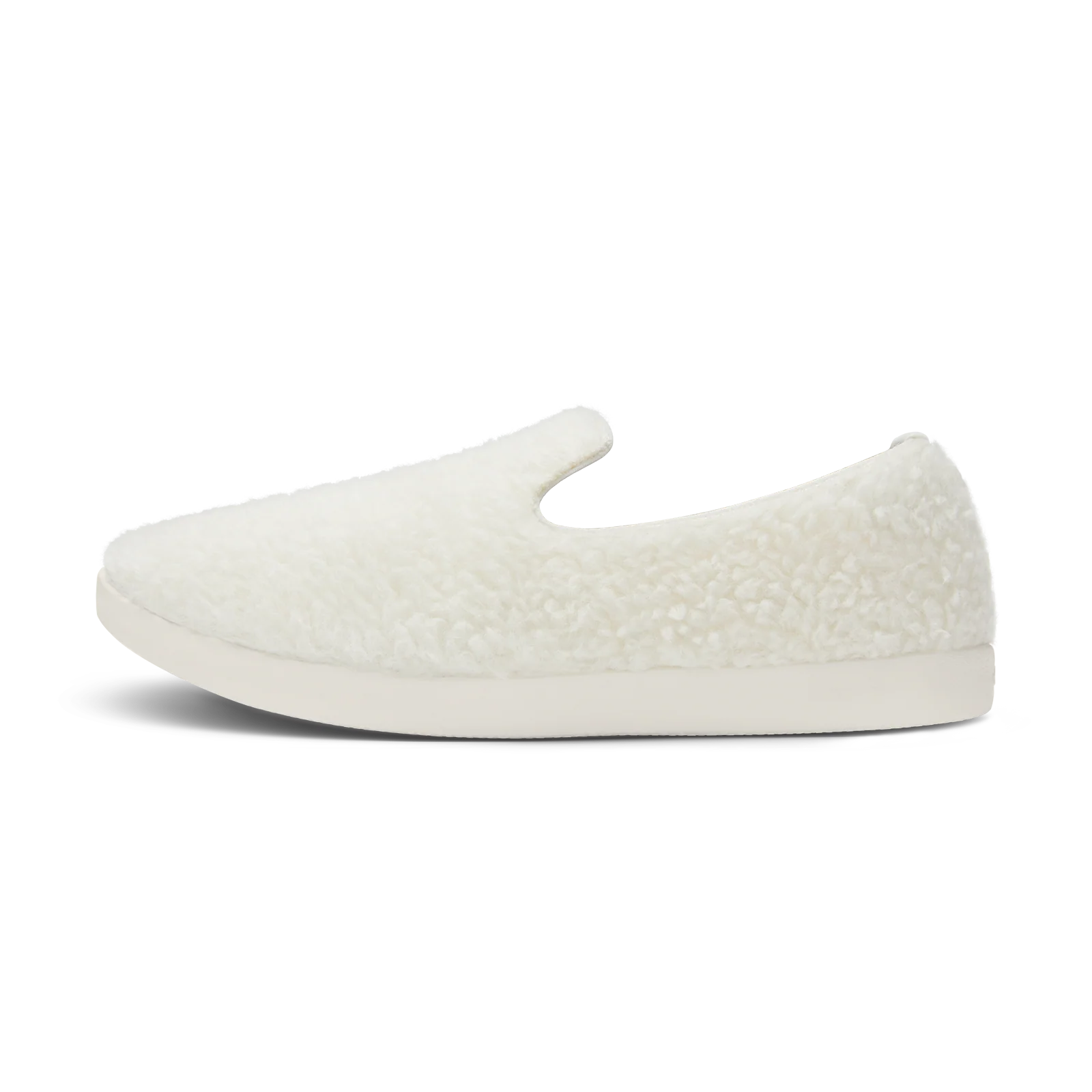 Smallbirds Wool Loungers - Big Kids - Natural White Fluffs (Natural White Sole)
