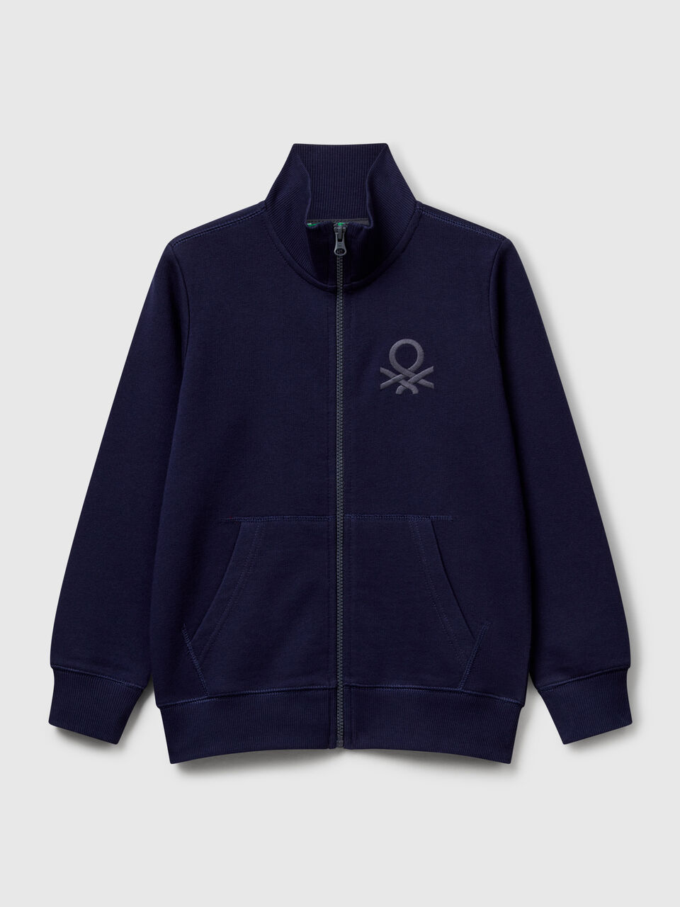 Pure cotton sweatshirt with zipper