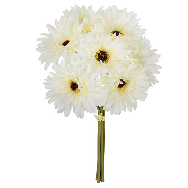 Bouquet de 7 gerberas artificiels - H26 cm - Rouge- Atmosphera