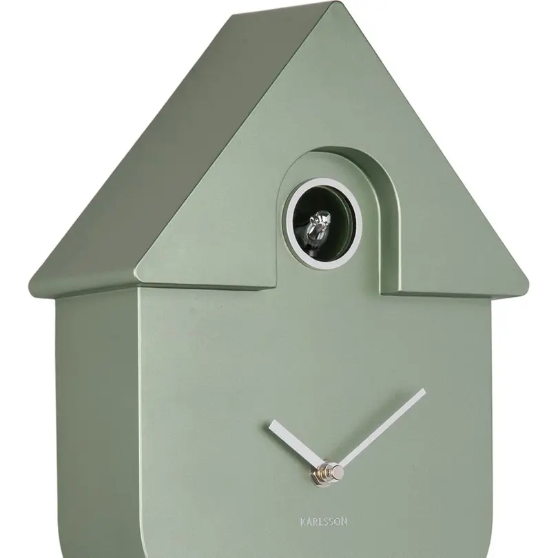Wanduhr Modern Cuckoo Metallic