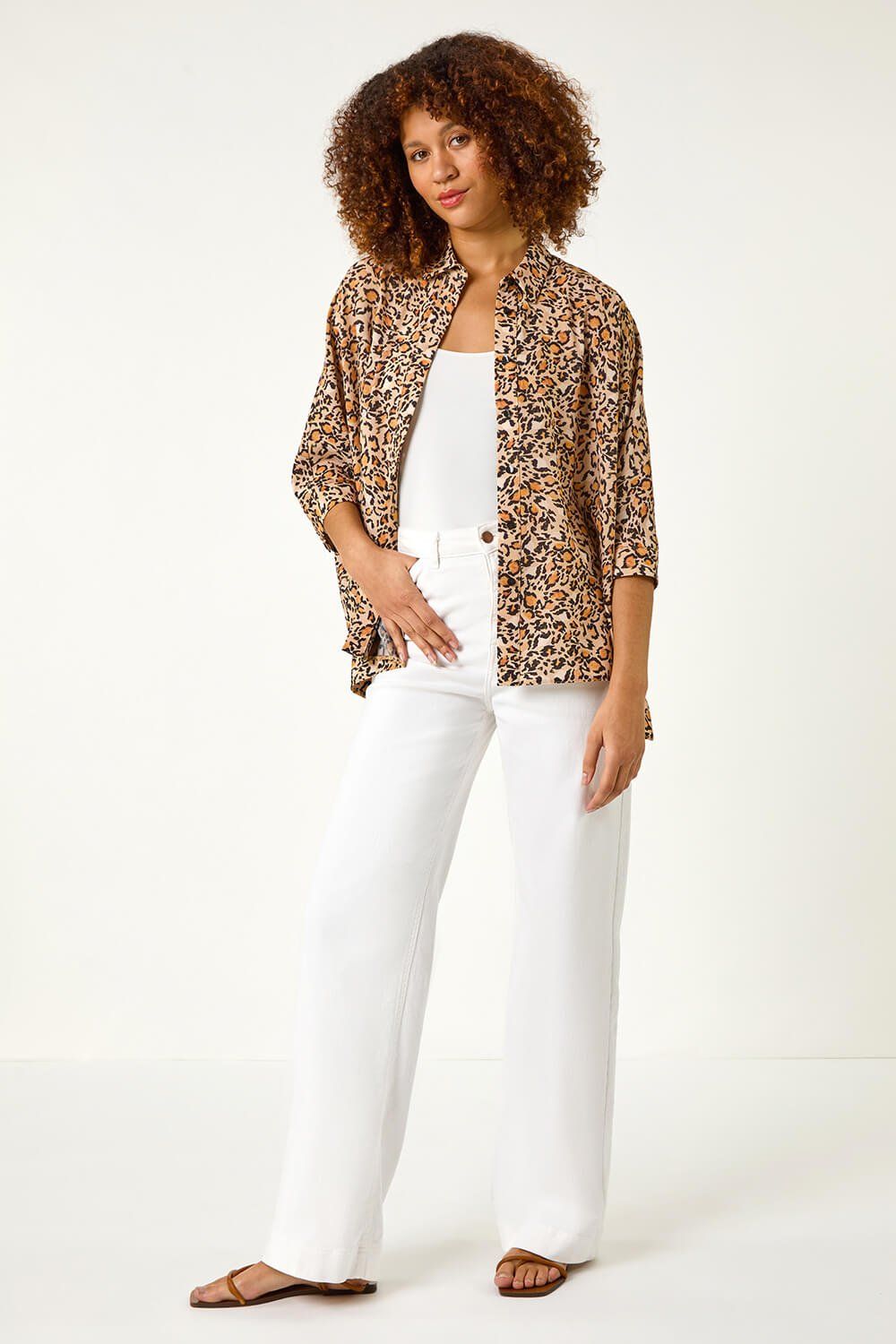 Roman Animal Print Relaxed Blouse