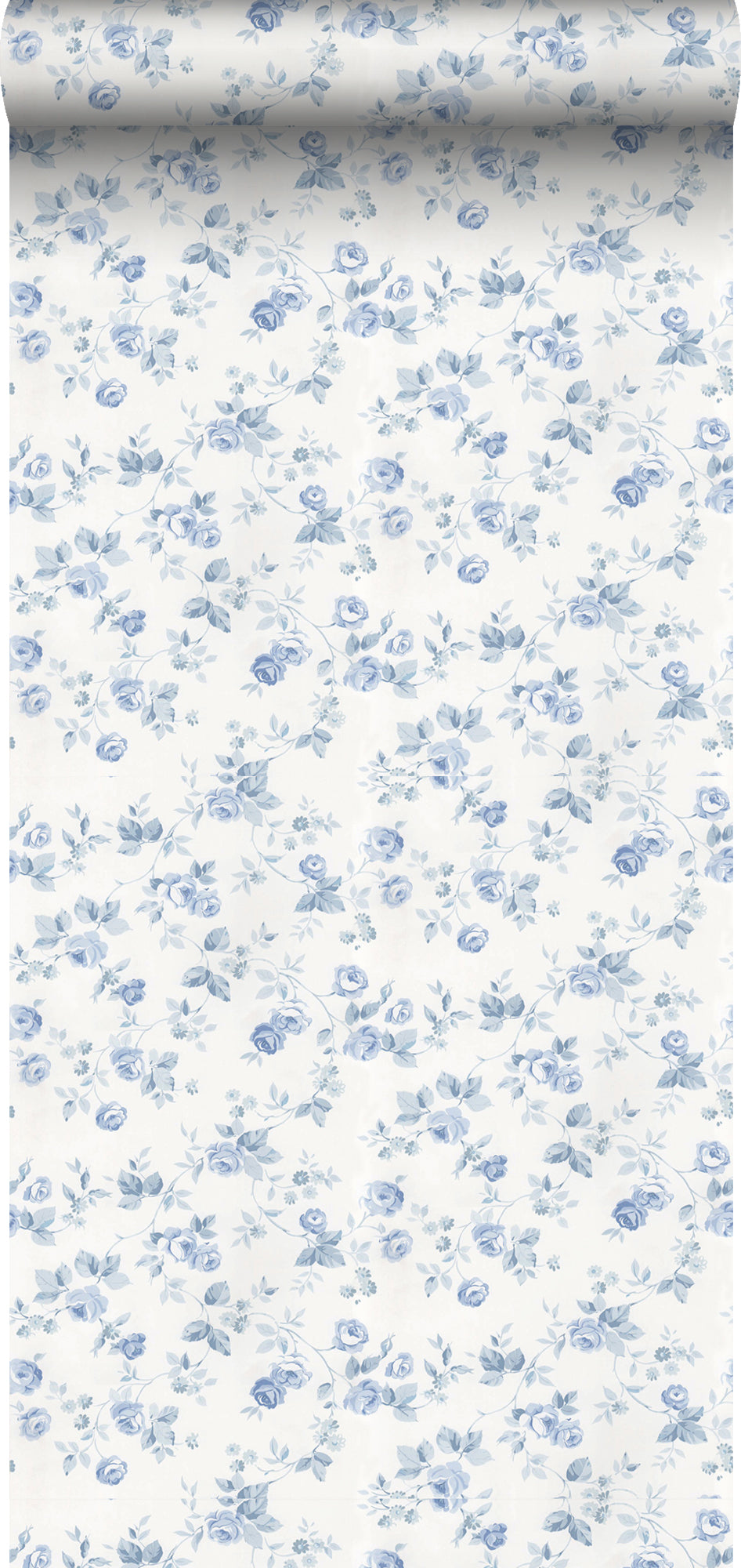 Sanders & Sanders behang bloemen blauw en gebroken wit - 53 cm x 10 m - 640403