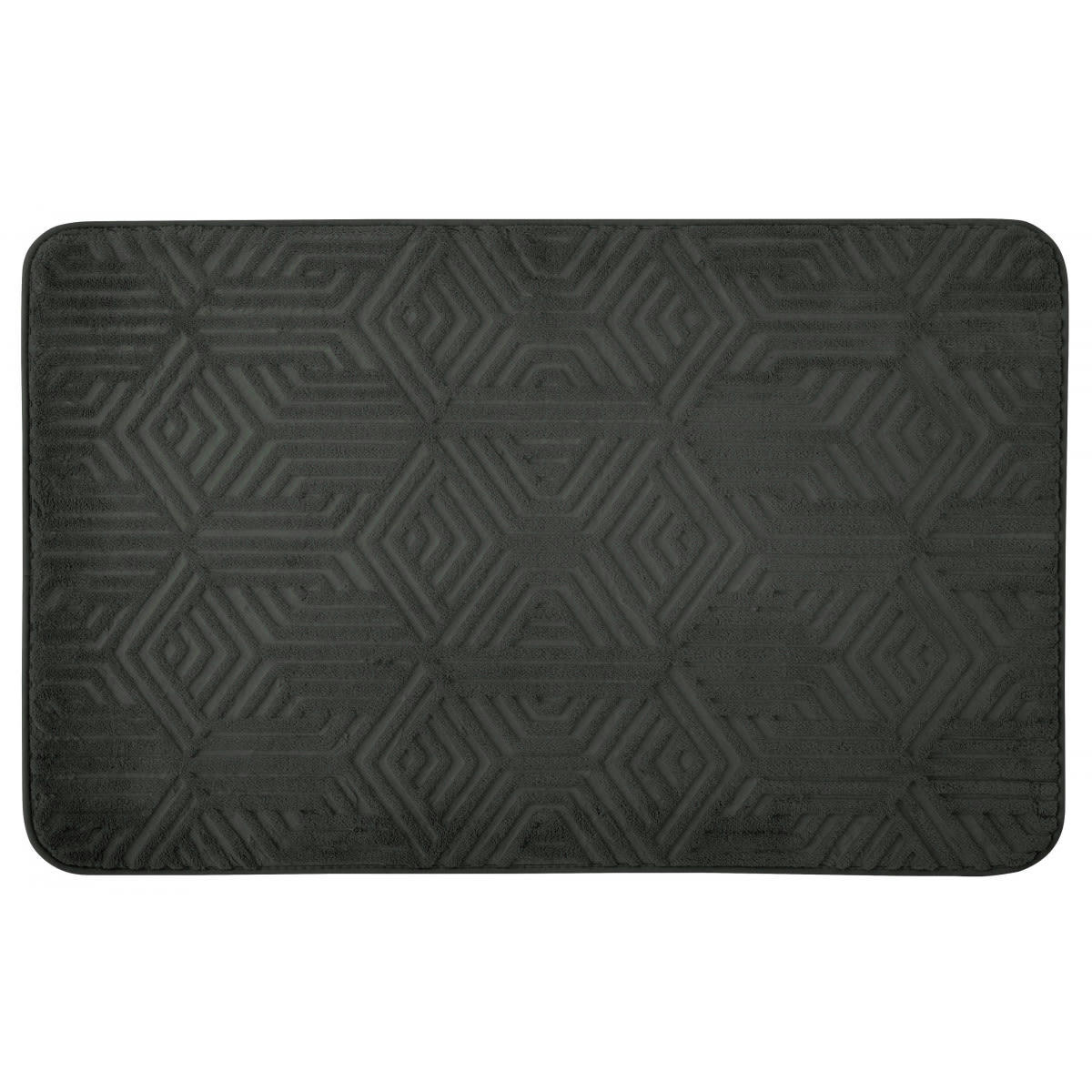 URBAN - Tapis de bain mousse mémoire de forme en polyester anthracite 50x80cm