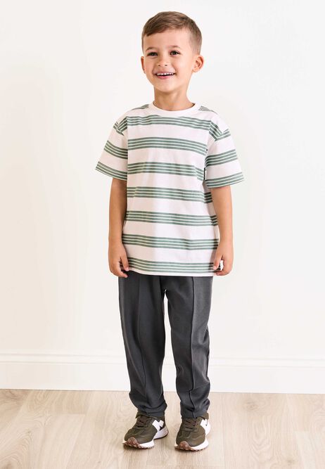 Younger Boys Charcoal Cotton Joggers