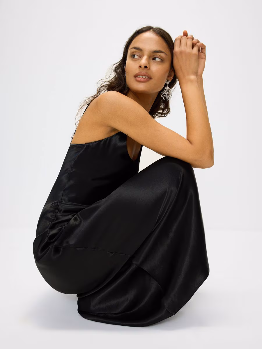 Satin Viscose Maxi Dress