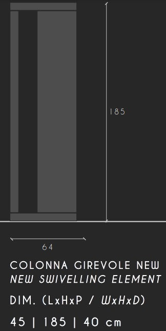 Benvenuto Design Hamburg HG Wit   Beton Badkamerkast Draaibare Kolom