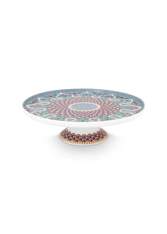 Pip Studio Flower Festival Scallop Taartplateau - Servies - Mini Taartschaal - Lichtblauw - 21cm