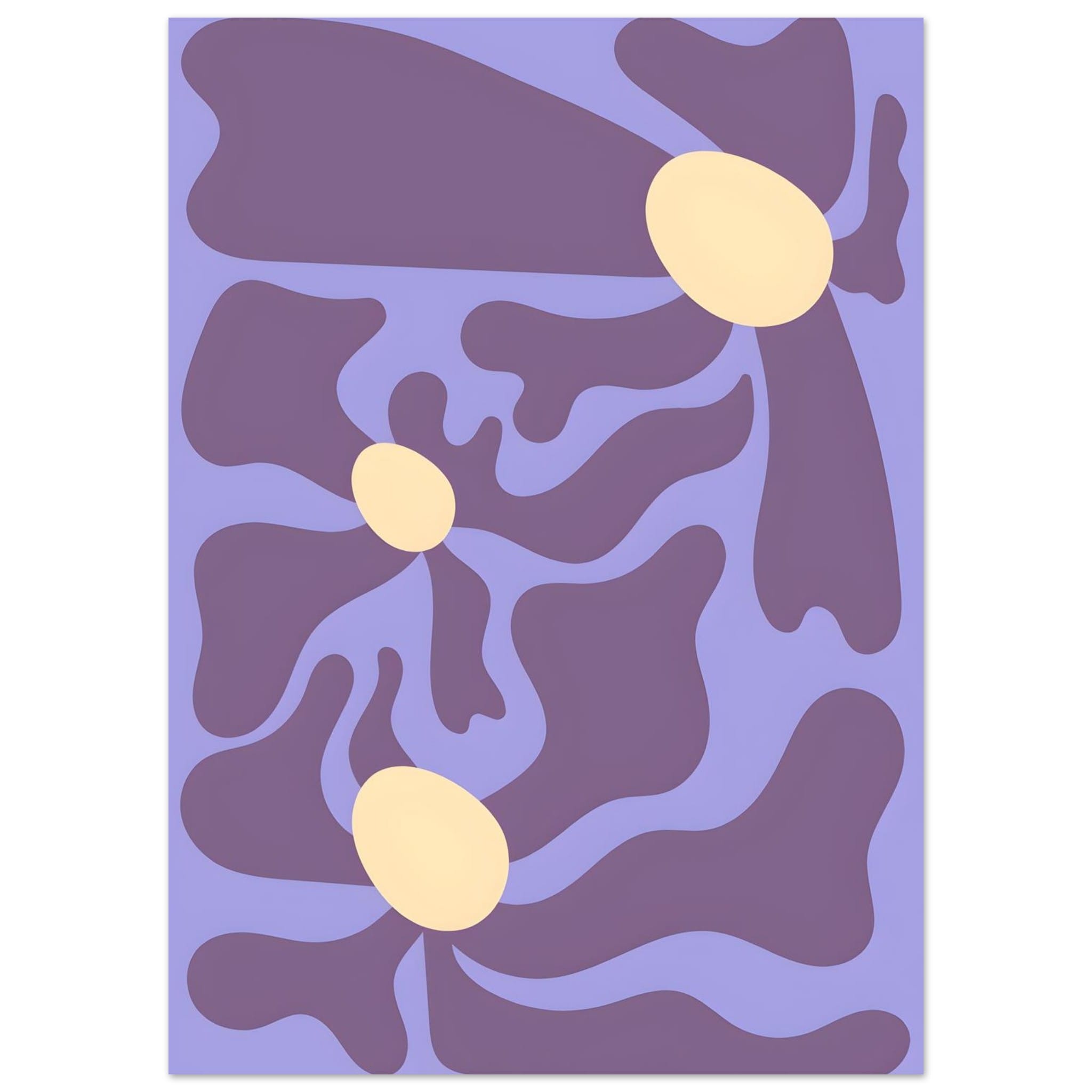 Artfulprints Poster Matisse - Purple flowers  - 50x70 cm - Paars