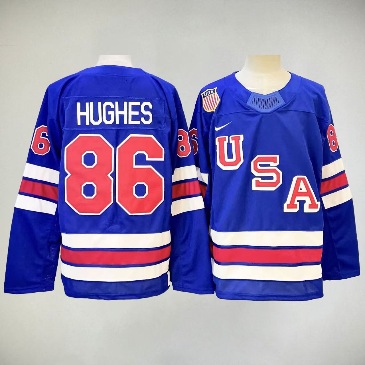 Jack Hughes USA Hockey Nike 2026 Away Replica Jersey - Royal