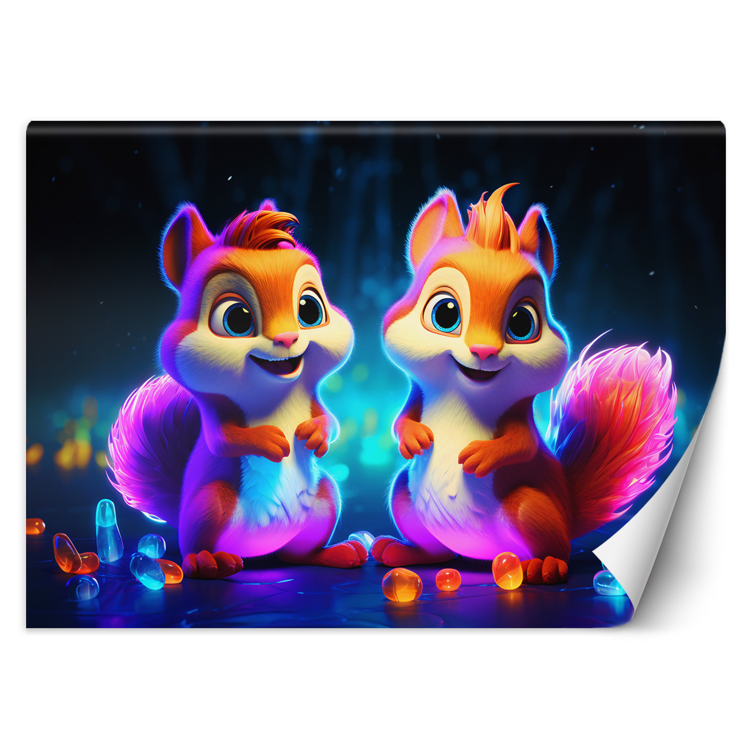 Feeby Fototapeta, Neonowa wiewiórka 150x105