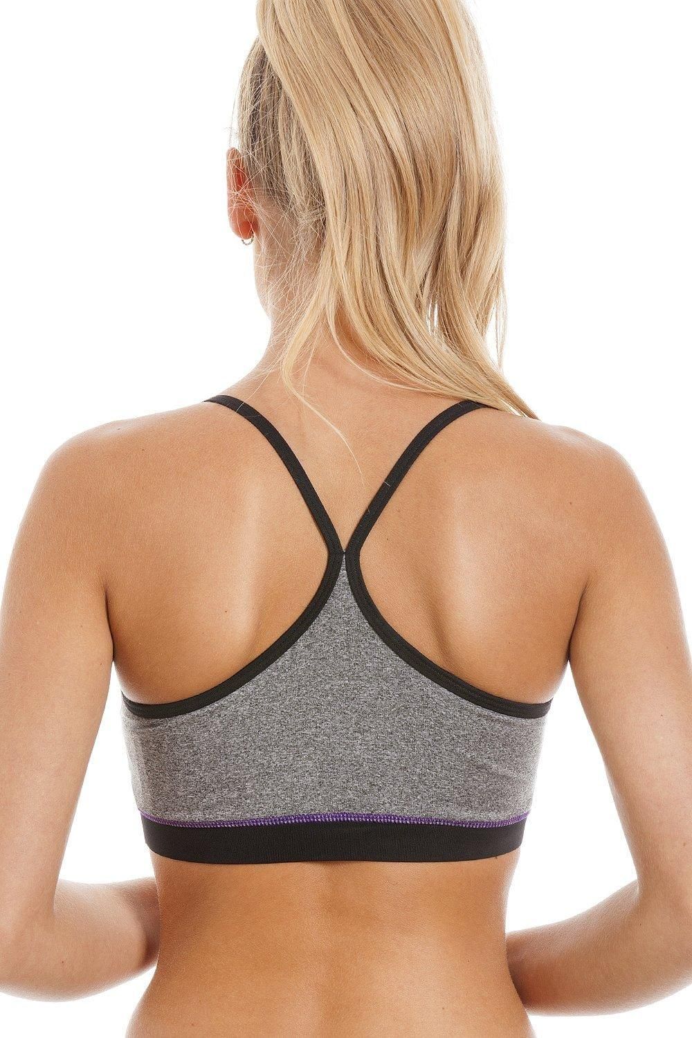 Camille Plain Racer Back Spaghetti Strap Sports Bra