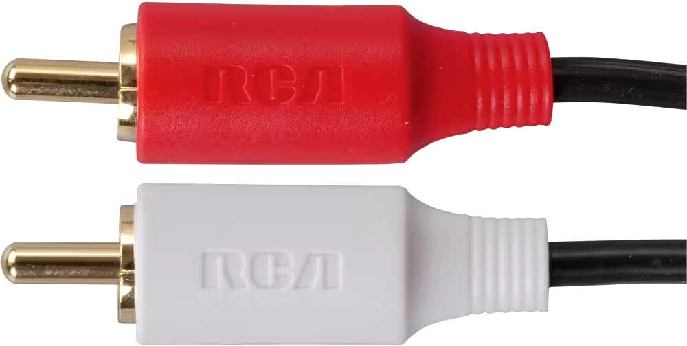 RCA Stereo Audio Cable, Black, 6-ft