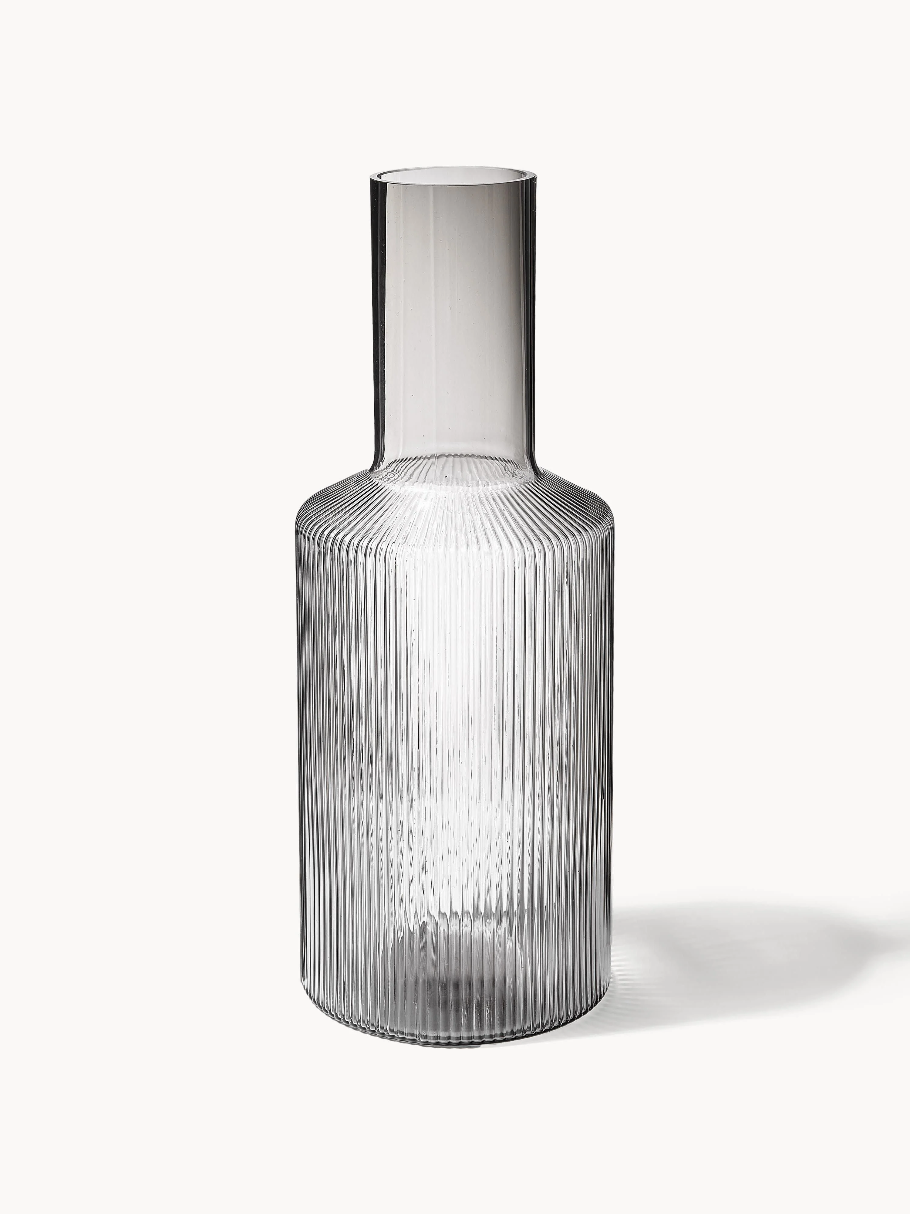 Mundgeblasene Karaffe Ripple mit Prägungsmuster, 1 L