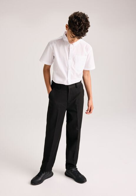 Older Boys Black Regular Fit School Trousers