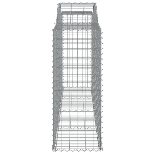 NNEVL Arched Gabion Baskets 2 pcs 300x50x120/140 cm Galvanised Iron