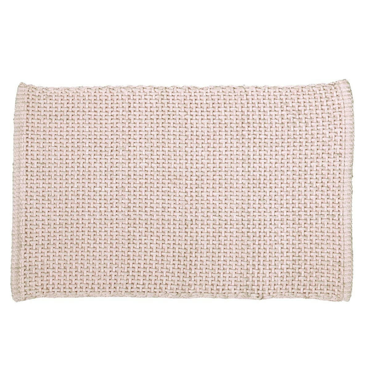 TRECCIA - Tapis de bain et descente de lit  poudre 70x120 cm