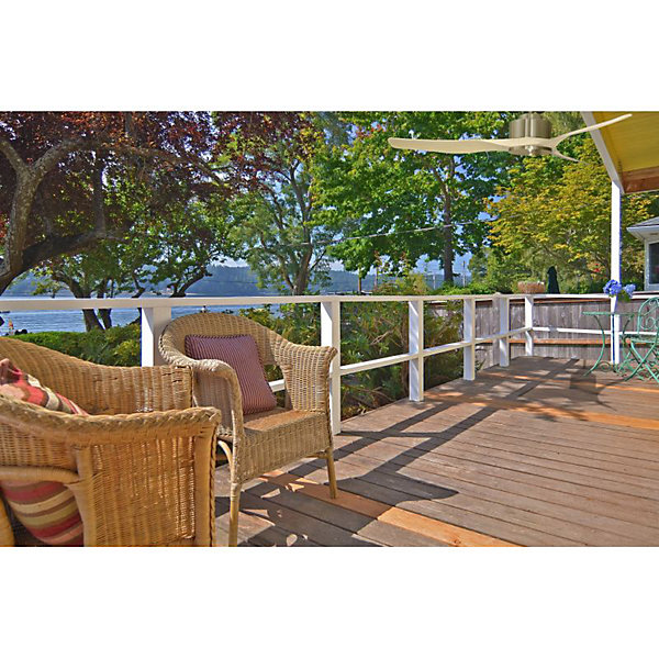 Modulo Regular Exterior - un ventilateur pour extérieur IP44, DC 127 cm Laiton pales abs marron sans Lumière20 à 30 m²
