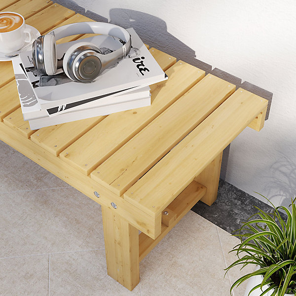 Banc de jardin 2 places, bois massif, pour jardin et terrasse