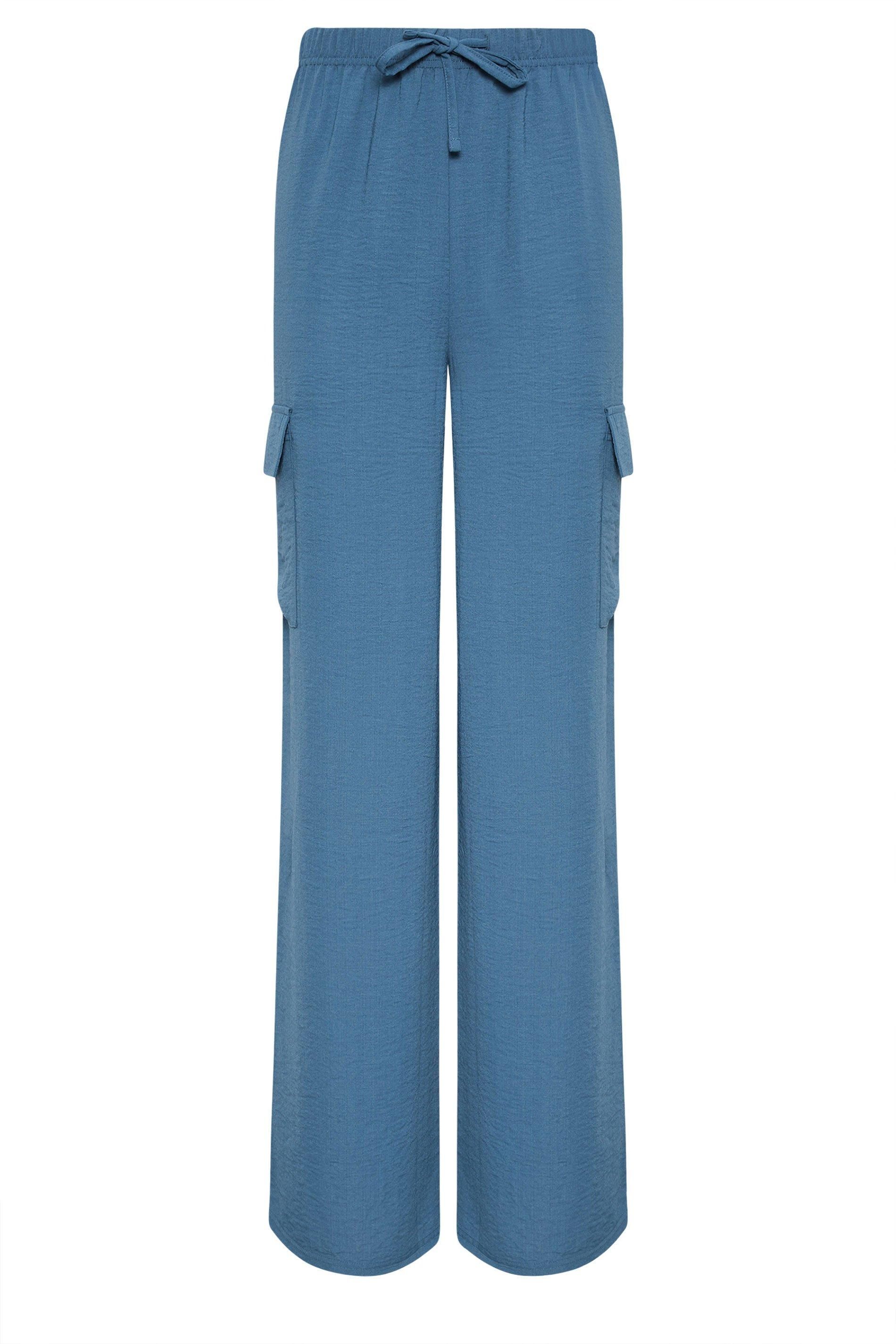 Long Tall Sally Tall Cargo Crepe Wide Leg Trousers