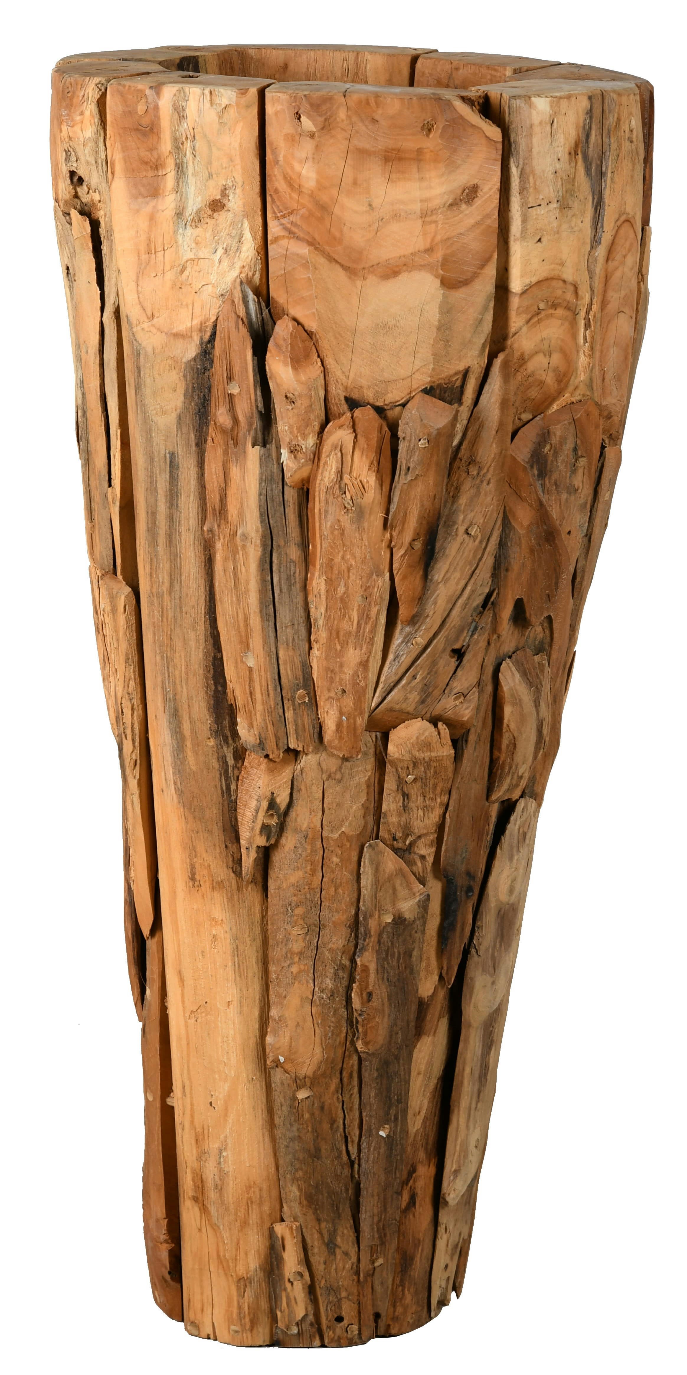 - Grand vase en teck