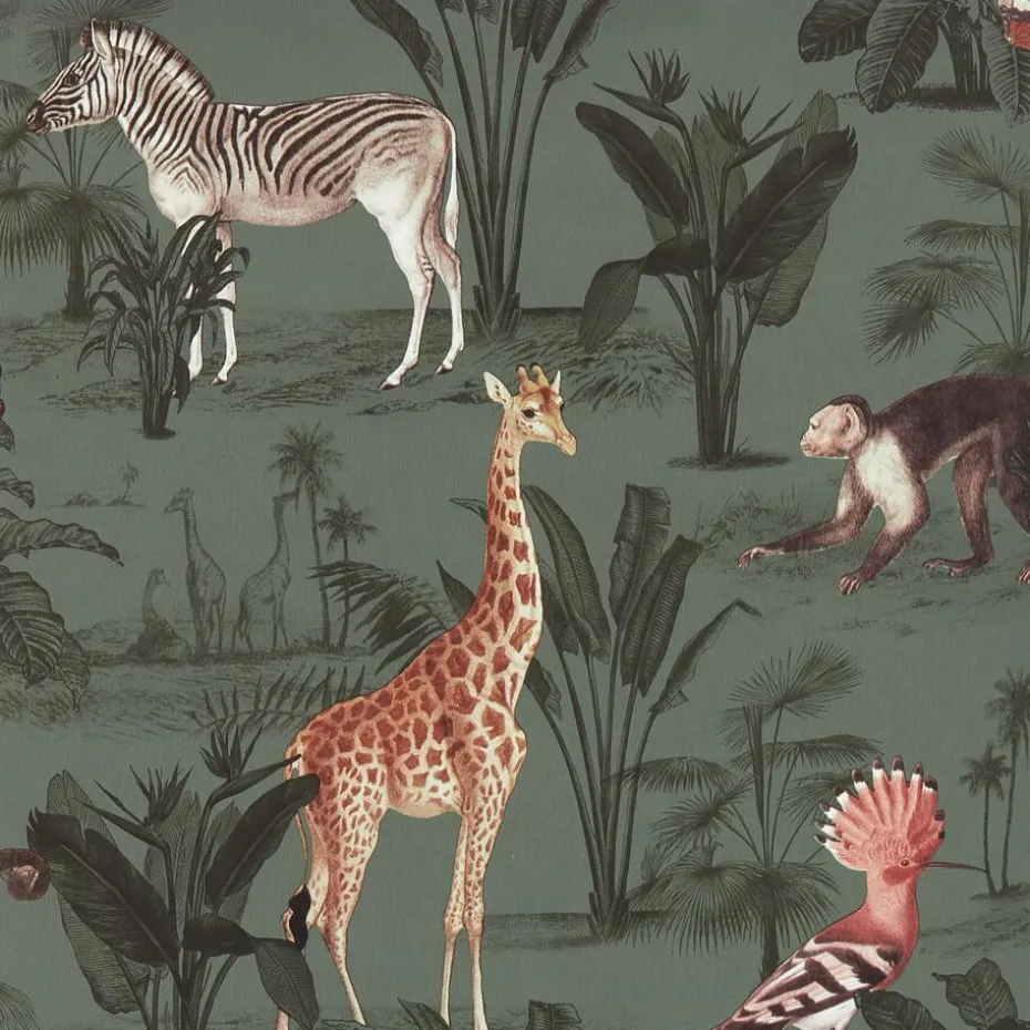 Kwantum Vliesbehang | Behang Lucas  Groen