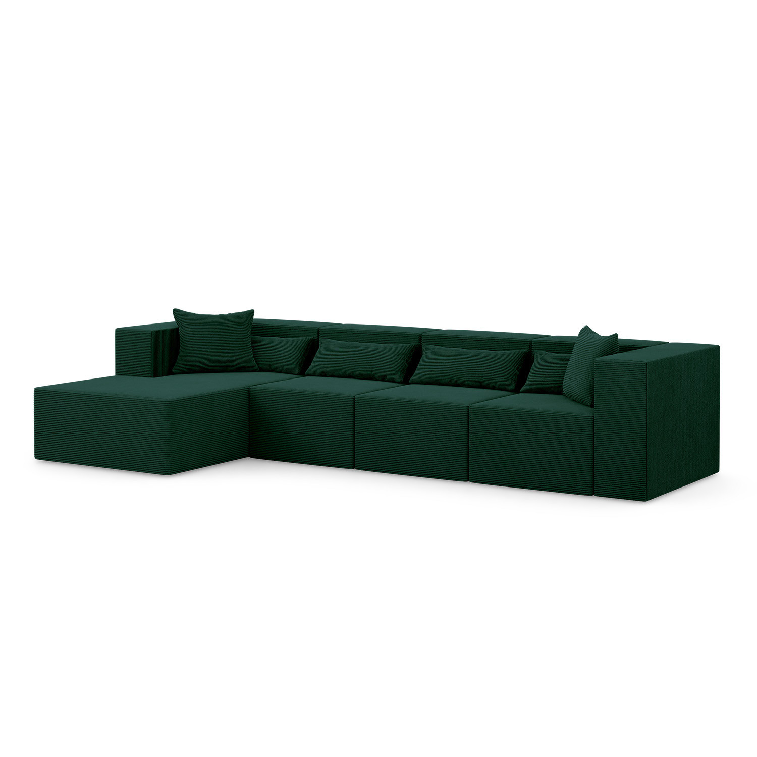 Narożnik modułowy NOVA L MAX -360x180x76cm, Butelkowa Zieleń