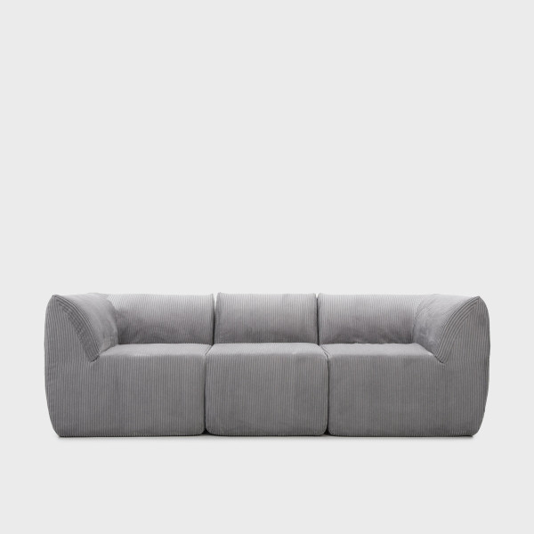 Sofa modułowa SVELA 3-osobowa piankowa sztruksowa 225x80x60,5 cm HOMLA