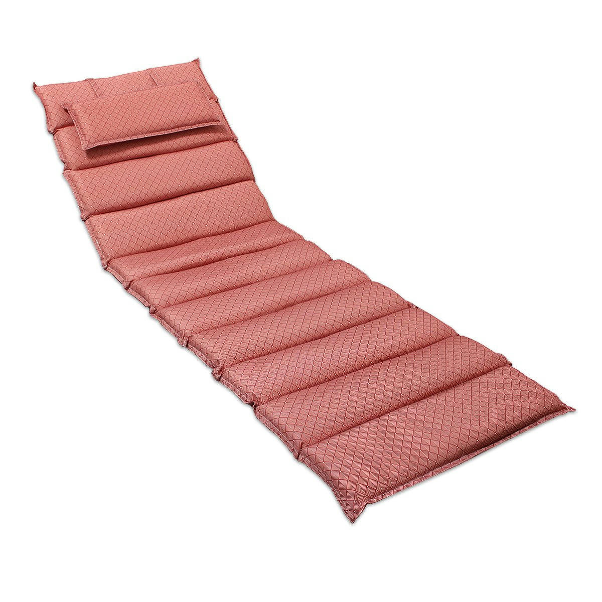 - Matelas à motifs corail/blanc pour bain de soleil