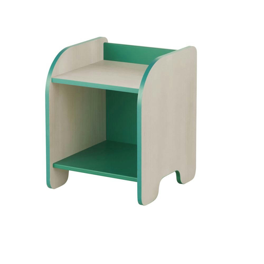 Sami - Table de chevet verte et beige