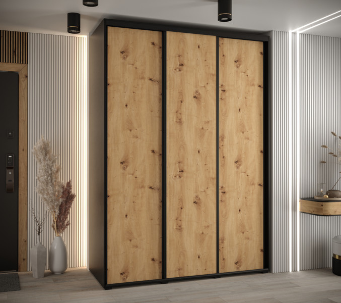 Szafa przesuwna 60 Cannes 1 170 czarny artisan czarny
