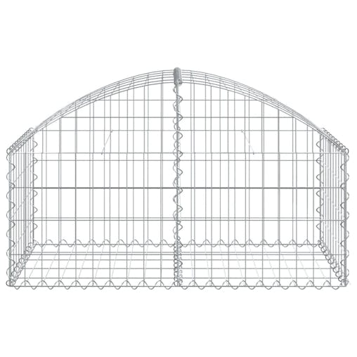 NNEVL Arched Gabion Basket 100x50x40/60 cm Galvanised Iron
