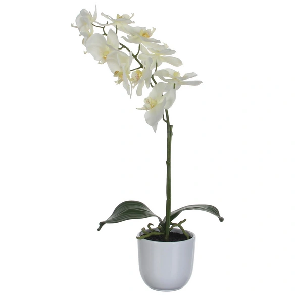 Kunstpflanze, Phalaenopsis Orchidee, weiß