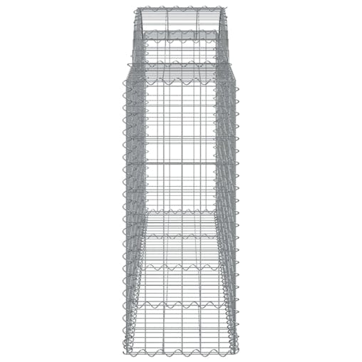 NNEVL Arched Gabion Baskets 2 pcs 200x50x100/120 cm Galvanised Iron