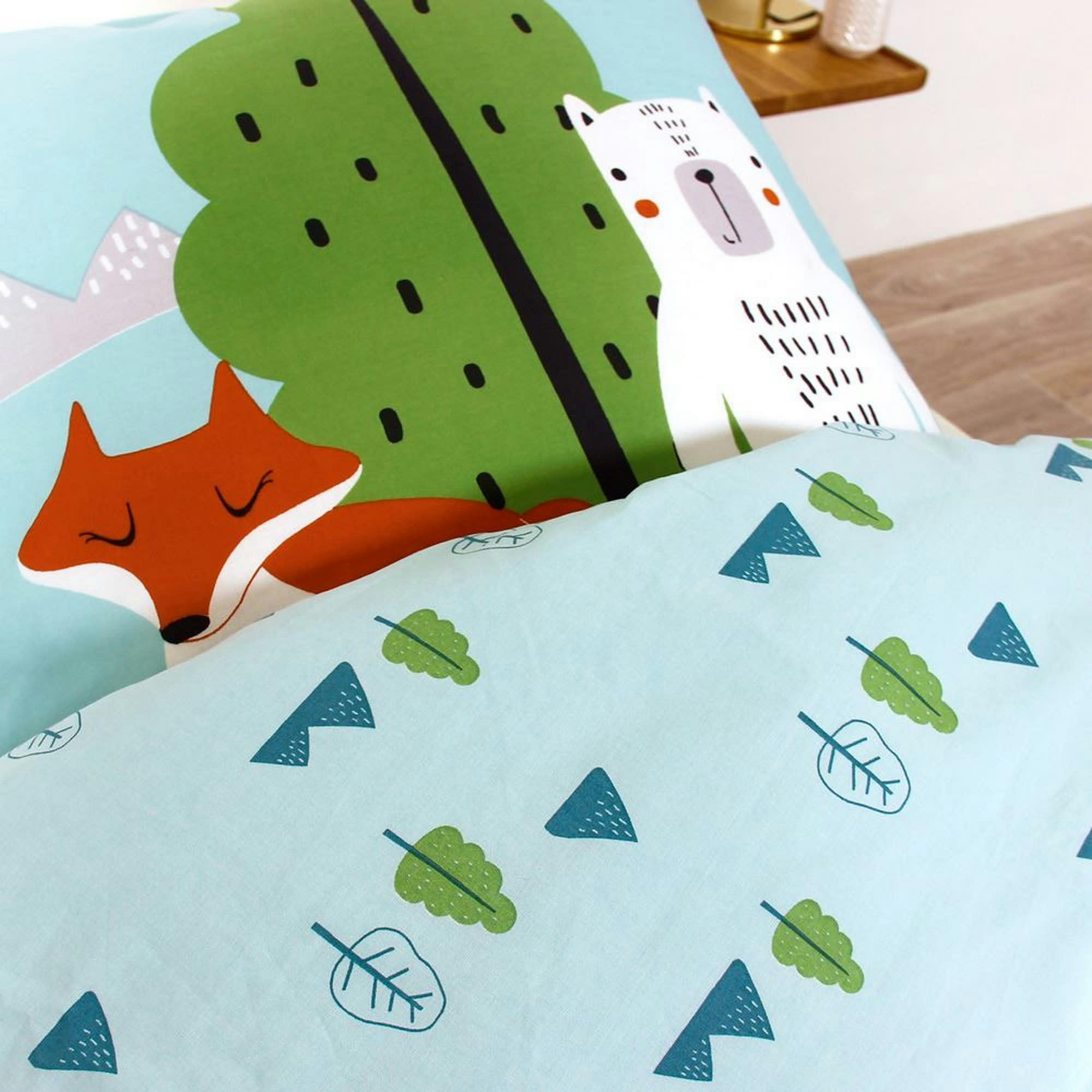 - Parure de lit 1 place coton bio à motifs 140x200 cm