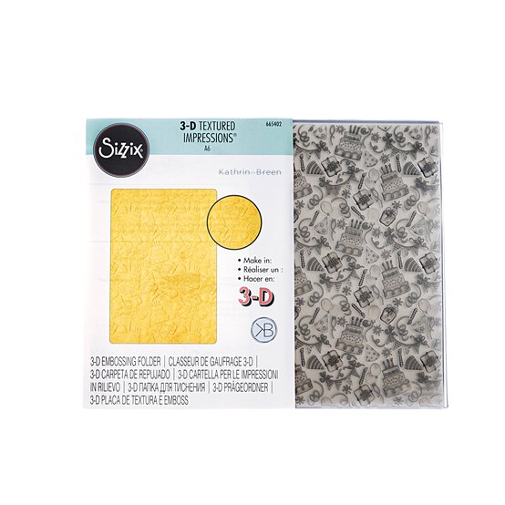 Sizzix Celebrate 3D Embossing Folder A6