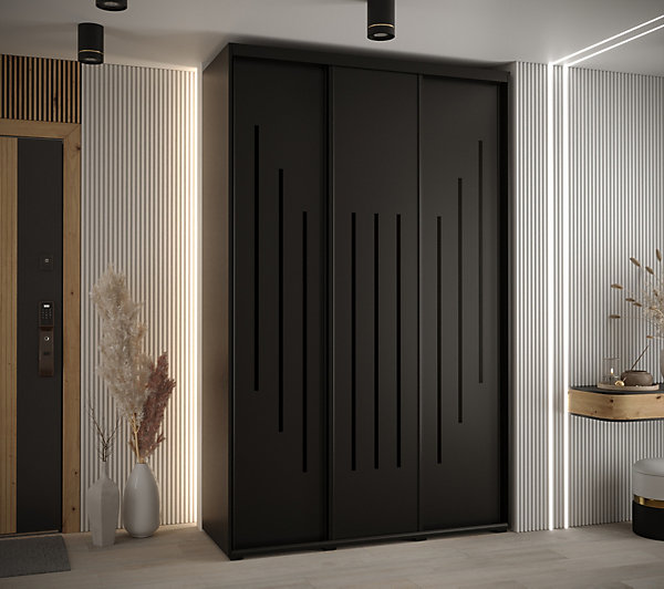 Armoire Davos 8 a portes coulissantes H. 235,2 x L. 160 x P. 45 3 portes