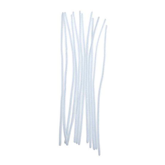 White Pipe Cleaners 12 Pack
