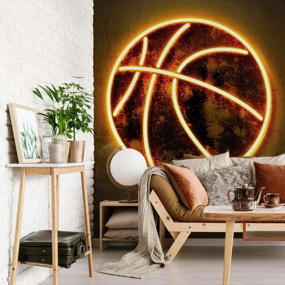 Vliestapete »XXL Vliestapete«, Basketball Mielu Betonoptik, mehrfarbig, matt