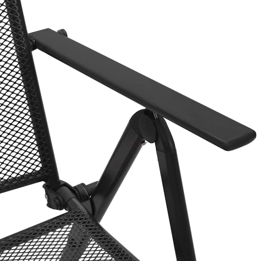 NNEVL Folding Mesh Chairs 4 pcs Steel Anthracite