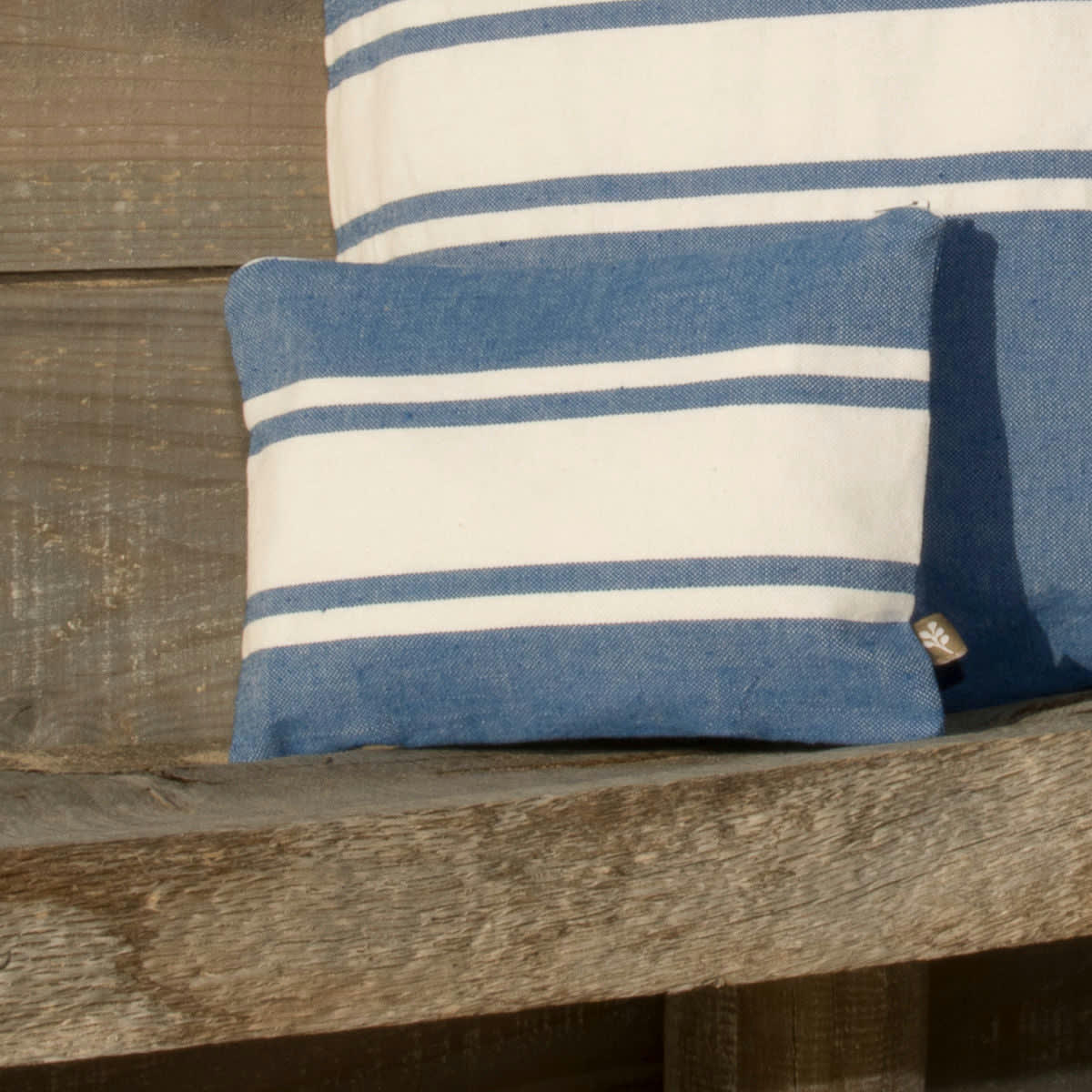 ST TROPEZ - Pochette de plage coton  18x24 bleu grec