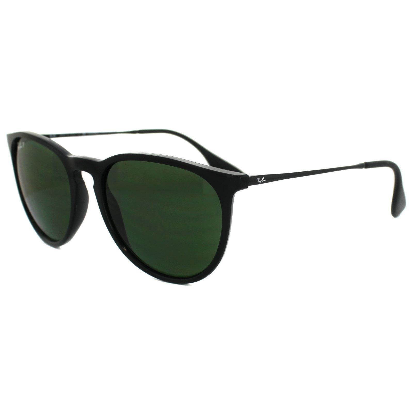Ray-Ban Round Black Green Polarized Erika 4171 Sunglasses