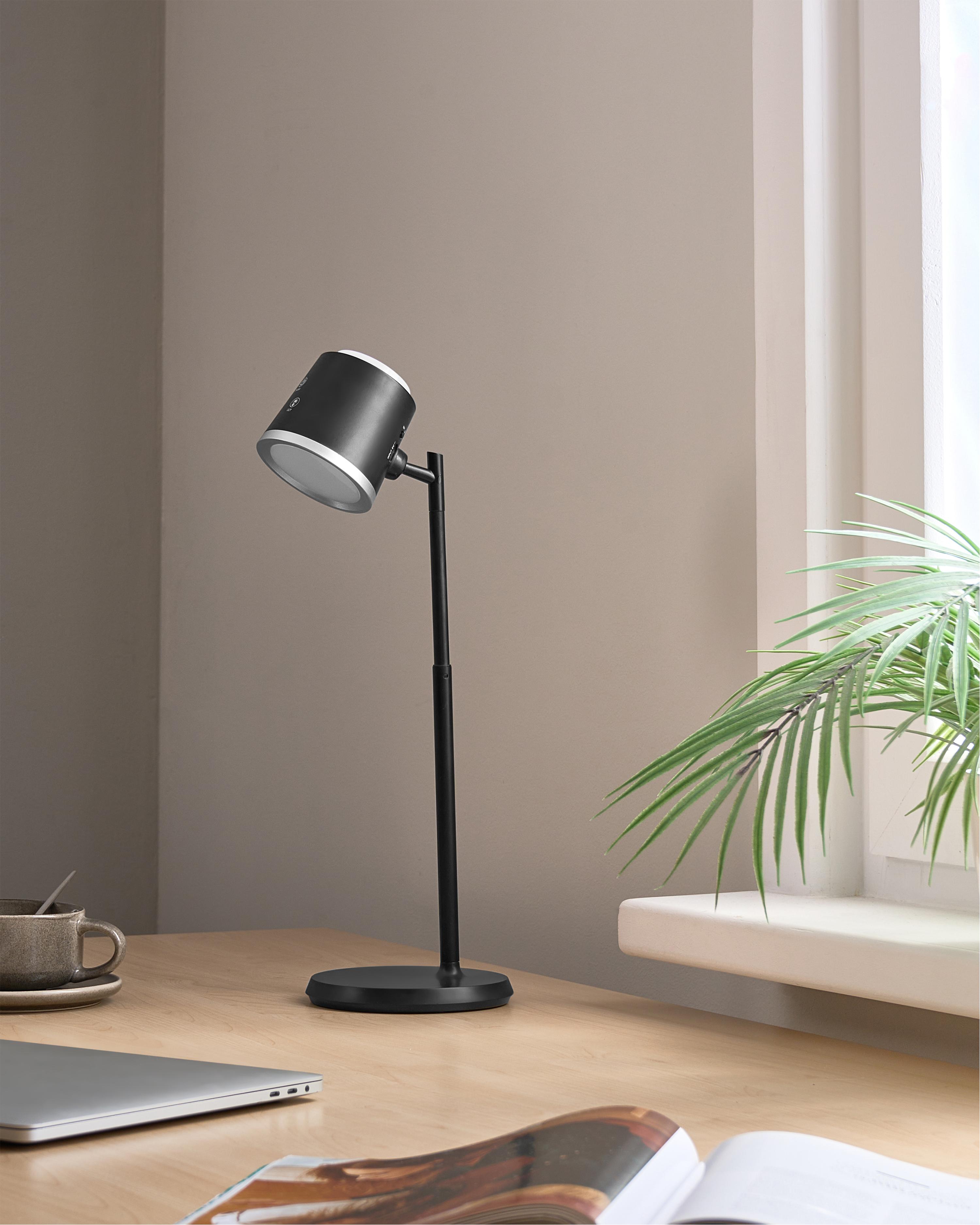 Wireless LED Table Lamp LIBRA with Dimmer Black