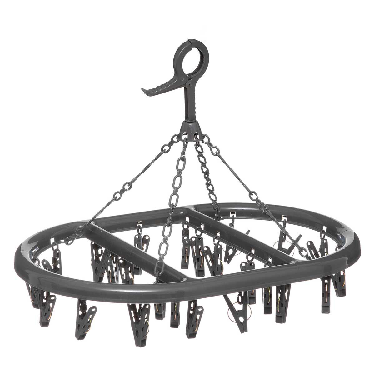 Estendal oval cinza p/suspensão com 24 molas