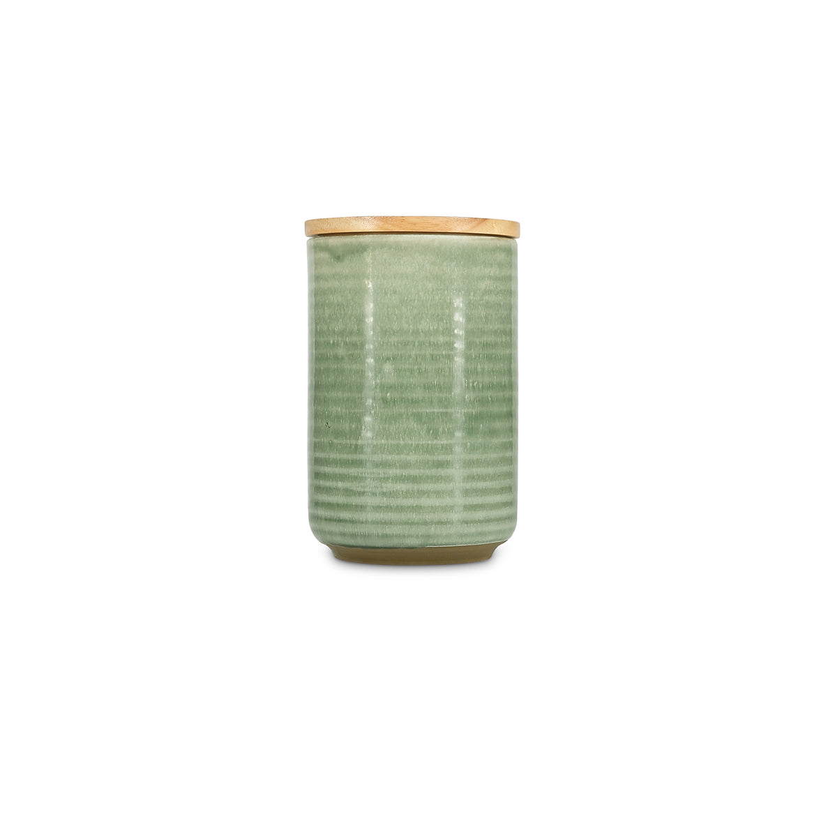 Salt & Pepper - Voorraadpot 12,5xH20cm groen Cameo