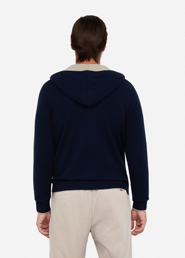 Maglia in lana e cashmere con zip