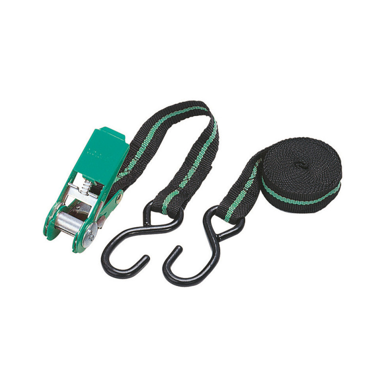 Sangle d'arrimage à cliquet avec crochets 4 m x 25 mm WOLFCRAFT