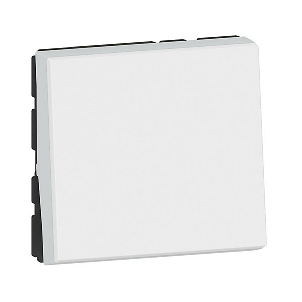 Mécanisme poussoir à voyant Legrand Mosaïc blanc, 2 modules