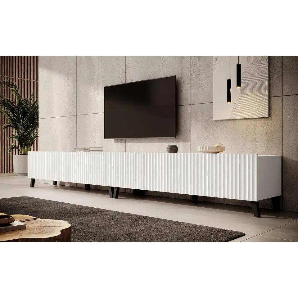 Meubella - TV-Meubel Pepinos 2 - Wit - 300 cm